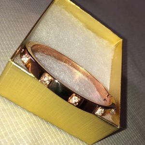 A rose gold bracelet